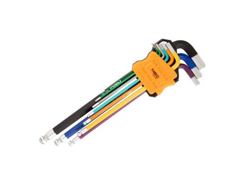 Neo Tools - Klucze sześciokątne 1.5-10 mm, zestaw 9 szt. - 09-512