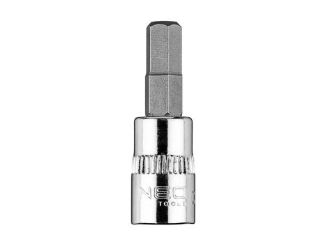 Neo Tools - Końcówka sześciokątna H6 na nasadce 1/4", krótka, 37 mm - 10-313 op=5 szt