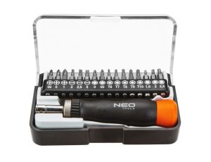 Neo Tools - Końcówki wkrętakowe precyzyjne z uchwytem, zestaw 17 szt. - 04-228