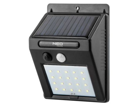 Neo Tools - Lampa solarna ścienna 20 SMD LED 250 lm - 99-055