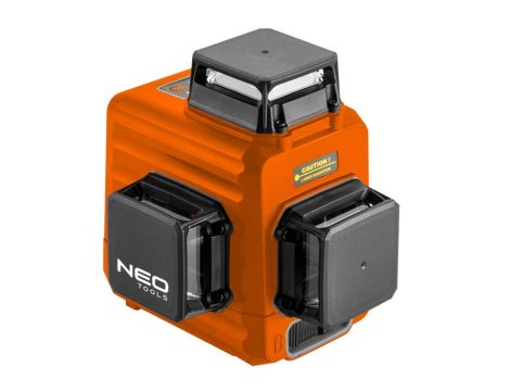 Neo Tools - Laser 3D, czerwony, walizka, tarcza celownicza, magnetyczny uchwyt, ładowarka - 75-104