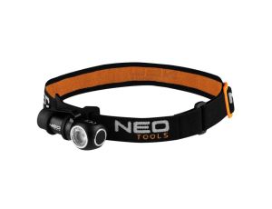 Neo Tools - Latarka czołowa akumulatorowa 600 lm USB magnetyczne ładowanie CREE XPG3 LED - 99-027