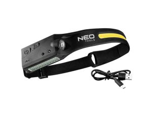 Neo Tools - Latarka czołowa akumulatorowa LED belt 2 w 1 - 99-097