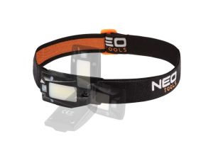 Neo Tools - Latarka czołowa akumulatorowa USB 180 lm COB LED + czujnik ruchu - 99-069