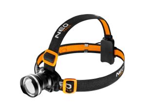 Neo Tools - Latarka czołowa bateryjna 400 lm, zoom, CREE R5, 3xAAA - 99-200
