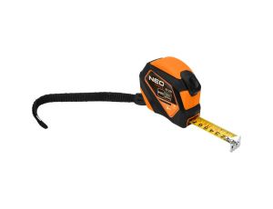 Neo Tools - Miara zwijana stalowa 3 m x 16 mm, auto blokada, przycisk stop, magnes - 67-231