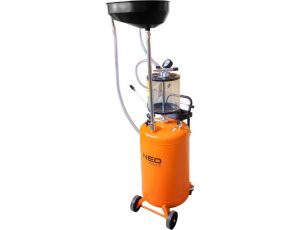 Neo Tools - Mobilna zlewarko-wysysarka do oleju pneumatyczna ze zbiornikiem kontrolnym - 10-811