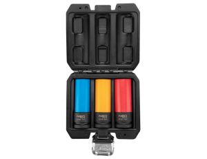 Neo Tools - Nasadki do felg aluminiowych - zestaw 3 szt. (17 mm, 19 mm, 21 mm), Cr-Mo - 12-350