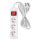 Neo Tools - Przedłużacz listwowy 5m, 3x1.5mm2, 3G, biały, ON/OFF - 90-180