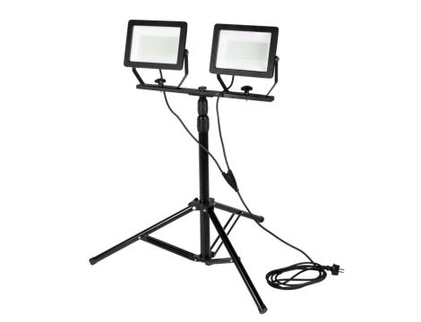 Neo Tools - Reflektor podwójny 2x100W SMD LED 2x8500 lm na statywie 1.8m - 99-096