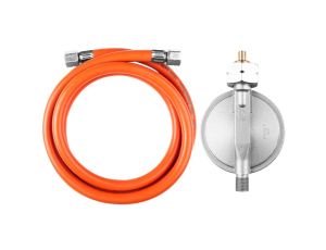 Neo Tools - Regulator ciśnienia gazu i wąż 1,5m, na rynek polski, typ G16, do butli 15 Kw i 30kW - 90-083-5