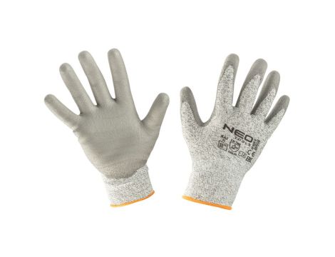 Neo Tools - Rękawice antyprzecięciowe pokryte PU, 4X43D, rozmiar 8 - 97-609-8
