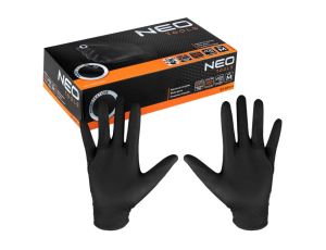 Neo Tools - Rękawiczki nitrylowe, czarne, 100 sztuk, rozmiar M - 97-691-M