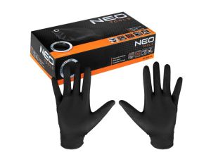 Neo Tools - Rękawiczki nitrylowe, czarne, 100 sztuk, rozmiar XL - 97-691-XL