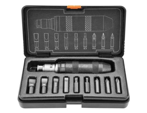 Neo Tools - Wkrętak udarowy, zestaw 11 szt. - 04-250