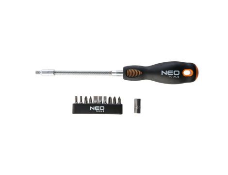 Neo Tools - Wkrętak z giętkim grotem, zestaw 12 szt., SvCm - 04-212