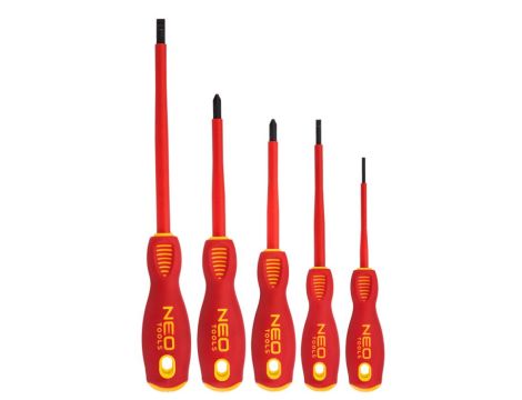 Neo Tools - Wkrętaki 1000V, zestaw 5 szt., S2 - 04-220
