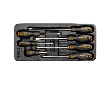 Neo Tools - Wkrętaki płaskie, zestaw 7 szt., wkładka - 84-231