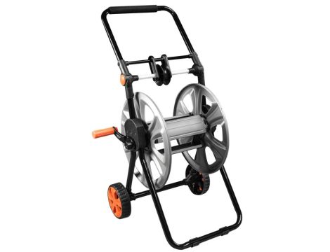 Neo Tools - Wózek na wąż ogrodowy, metalowy, do 60 m węża 1/2", z prowadnicą węża - 15-792