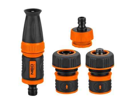 Neo Tools - Zestaw 3/4" ze zraszaczem prostym, złaczkami i przyłaczem do kranu - 15-711
