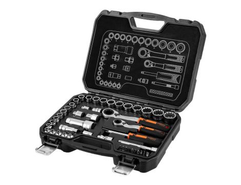 Neo Tools - Zestaw nasadek przelotowych 1/4" + 3/8", 46 szt. - 10-019