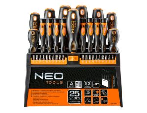Neo Tools - Zestaw wkrętaków i końcówek wkrętakowych, 37 szt. - 04-210