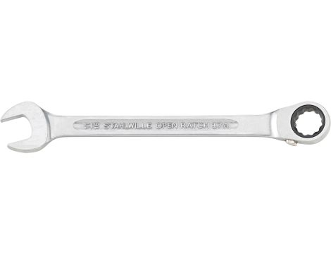 STAHLWILLE - OPEN RATCH 17a 11/16 15° Klucz płasko-oczkowy z grzechotką OPEN RATCH Rozm. 11/16 " Dł.226mm - 41473838
