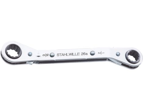 STAHLWILLE - 26a 1/4 x 5/16 Dwustronny klucz oczkowy z grzechotką Rozm. 1/4 x 5/16 " Dł.109mm - 41551620