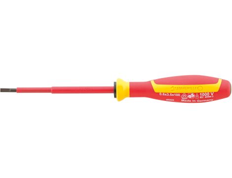 STAHLWILLE - DRALL⁺ 4660 VDE 3 Wkrętak do narzędzi z rowkiem VDE DRALL+ do zastosowań elektrycznych 0,5mm x 3mm Dł.100mm - 46603030