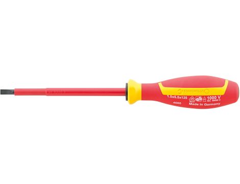 STAHLWILLE - DRALL⁺ 4660 VDE 5,5 Wkrętak do narzędzi z rowkiem VDE DRALL+ do zastosowań elektrycznych 1,0mm x 5.5mm Dł.125mm - 46603055