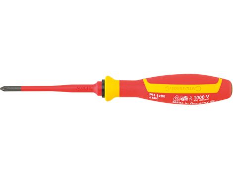 STAHLWILLE - DRALL⁺ 4666 VDE PH1 Wkrętak krzyżakowy VDE PH DRALL+ Str. PH1 Dł.80mm - 46663001