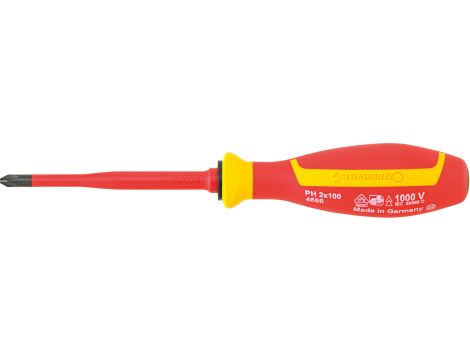 STAHLWILLE - DRALL⁺ 4666 VDE PH2 Wkrętak krzyżakowy VDE PH DRALL+ Str. PH2 Dł.100mm - 46663002