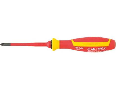 STAHLWILLE - DRALL⁺ 4671 VDE PZ1 Wkrętak krzyżakowy VDE PZ DRALL+ Str. PZ1 Dł.80mm - 46713001
