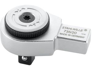 STAHLWILLE - 735/20 Grzechotka wtykowa z drobnymi zębami Napęd wyjściowy 1/2 Uchwyt narzędziowy14 x 18 - 58250020
