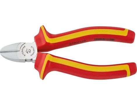 STAHLWILLE - 6720 4 140 VDE Szczypce tnące boczne VDE Dł.140mm Głowica  Uchwyty  - 67204140