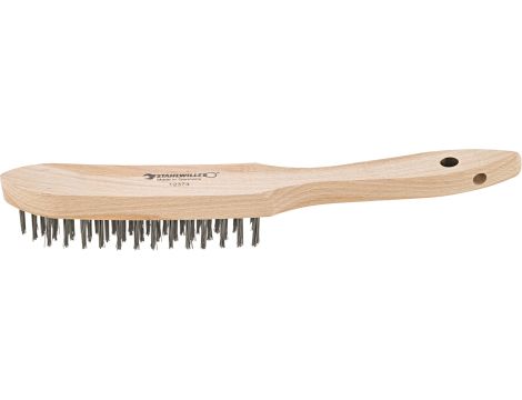 STAHLWILLE - 12374/2 Stahldrahtbuerste Szczotka druciana Dł.290mm drut stalowy gładki 0,35 mm 4-rząd - 77090000