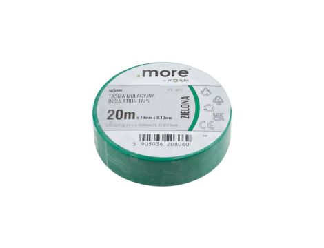Taśma izolacyjna 19mm x 0,13mm ZIELONA 20m 1szt.
