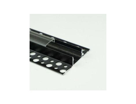 Profil GNS02 natynkowy czarny + klosz transp. 2m