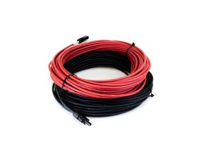 Set kabel fotowoltaiczny 4mm2 czerwony i czarny PV ze złączkami MC4 2x25m