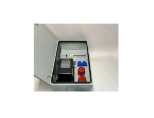 Metalowa rozdzielnica ścienna CEE 32A 16A 2x230V z bezpiecznikami HAGER FI / Licznik energii RB4 IP54