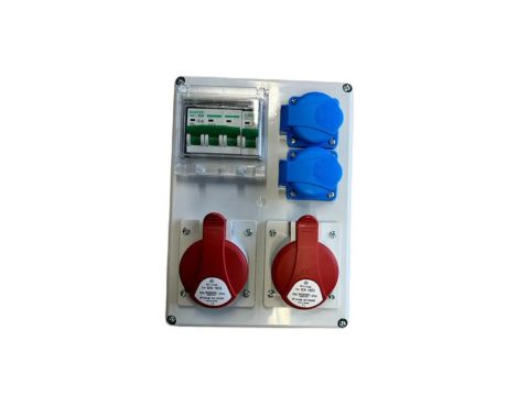 Rozdzielnica elektryczna CEE 32A 16A 2x230V z bezpiecznikami 98V-3