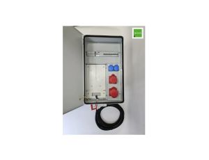 Metalowa rozdzielnica ścienna CEE 32A 16A 2x230V z bezpiecznikami HAGER FI z kablem 5m RB4 IP54