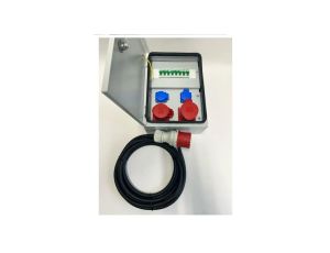 Metalowa rozdzielnica ścienna CEE 32A 16A 2x230V z bezpiecznikami Kabel 5m IP54 94V-7