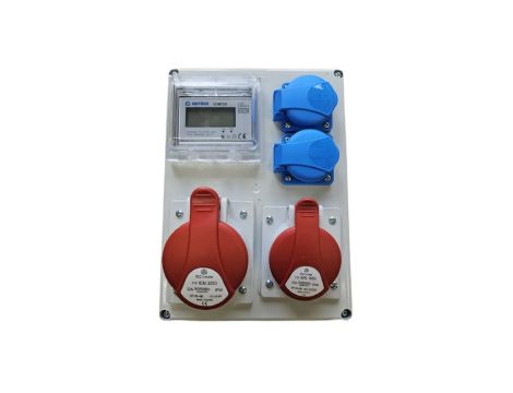 Rozdzielnica elektryczna CEE 2x16A 2x230V z licznikiem prądu 99V-1