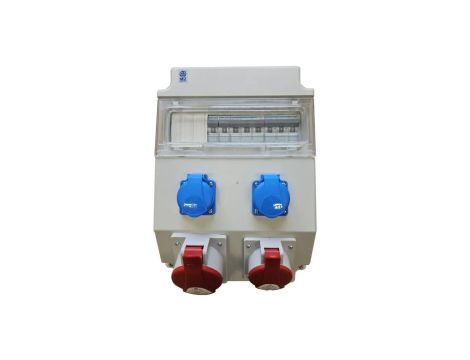 Rozdzielnica elektryczna CEE 32A 16A 2x 230V z bezpiecznikami HAGER 96H-1