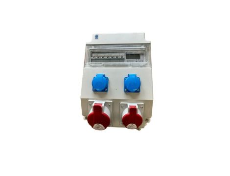 Rozdzielnica elektryczna CEE 32A 16A 2x 230V z bezpiecznikami HAGER / licznik prądu 96H-2