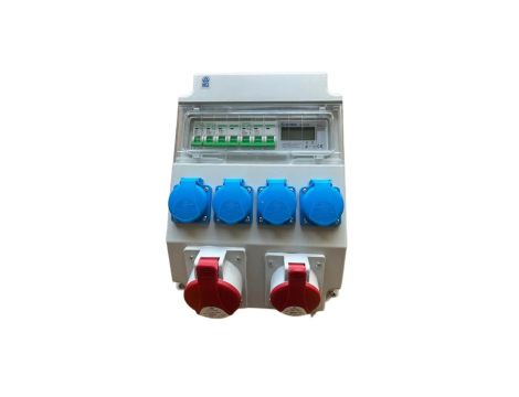 Rozdzielnica elektryczna CEE 32A 16A 230V z bezpiecznikami / licznik prądu LCD 97V-2
