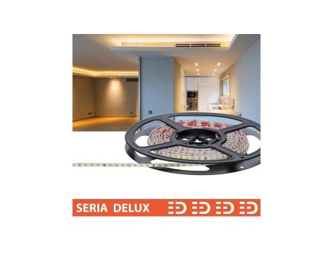 Taśma Delux 24V Slim 4mm LB 160led 3000K 550lm SMD2835 (10) PL7Y
