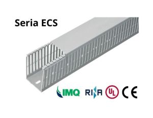 Korytko grzebieniowe samogasnące 4/6/4150x100 szare z pokrywą PV UV /2m/ ECS150100