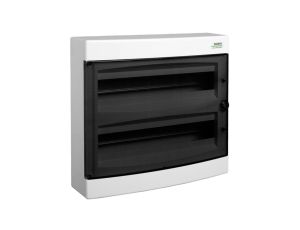 Rozdzielnica modułowa 2x18 natynkowa IP40 drzwi przeźroczyste PNS